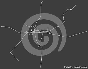 Street roads map of the CITY OF INDUSTRY, LOS ANGELES CITY COUNCIL