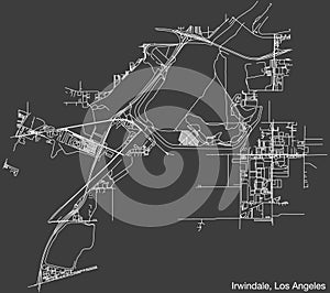 Street roads map of the CITY OF IRWINDALE, LOS ANGELES CITY COUNCIL