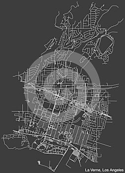 Street roads map of the CITY OF LA VERNE, LOS ANGELES CITY COUNCIL