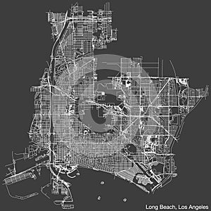 Street roads map of the CITY OF LONG BEACH, LOS ANGELES CITY COUNCIL