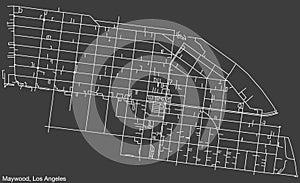 Street roads map of the CITY OF MAYWOOD, LOS ANGELES CITY COUNCIL