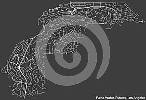 Street roads map of the CITY OF PALOS VERDES ESTATES, LOS ANGELES CITY COUNCIL