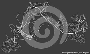 Street roads map of the CITY OF ROLLING HILLS ESTATES, LOS ANGELES CITY COUNCIL