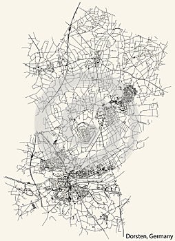 Street roads map of DORSTEN, GERMANY