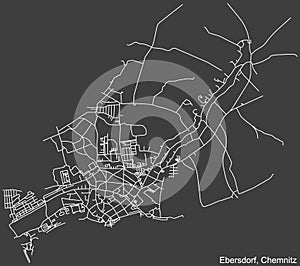 Street roads map of the EBERSDORF DISTRICT, CHEMNITZ