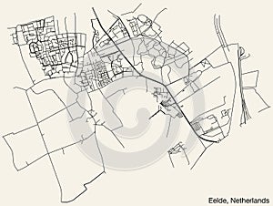 Street roads map of EELDE, NETHERLANDS