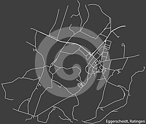 Street roads map of the EGGERSCHEIDT MUNICIPALITY, RATINGEN