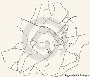 Street roads map of the EGGERSCHEIDT MUNICIPALITY, RATINGEN