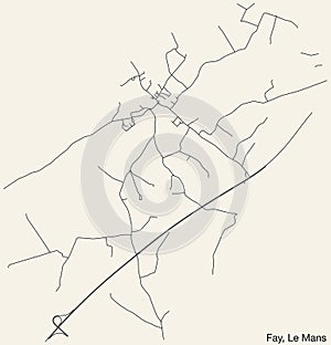 Street roads map of the FAY COMMUNE, LE MANS