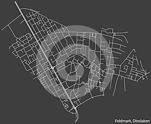 Street roads map of the FELDMARK BOROUGH, DINSLAKEN