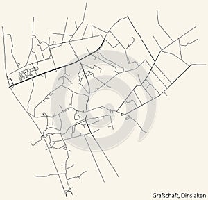 Street roads map of the GRAFSCHAFT BOROUGH, DINSLAKEN