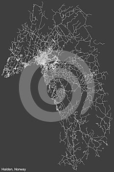 Street roads map of HALDEN, NORWAY