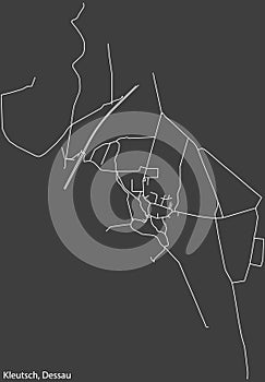 Street roads map of the KLEUTSCH BOROUGH, DESSAU