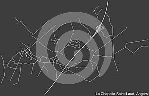 Street roads map of the LA CHAPELLE-SAINT-LAUD COMMUNE, ANGERS