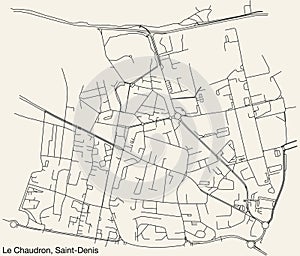 Street roads map of the LE CHAUDRON, QUARTER, SAINT-DENIS (LA RÃUNION) photo
