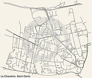 Street roads map of the LE CHAUDRON, QUARTER, SAINT-DENIS (LA RÉUNION)