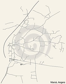 Street roads map of the MARCÃ COMMUNE, ANGERS photo