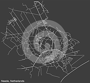 Street roads map of NEEDE, NETHERLANDS