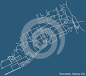 Street roads map of the Newcastle Electoral Area of Galway City, Ireland