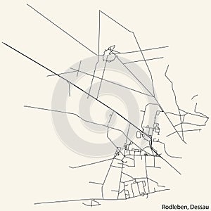 Street roads map of the RODLEBEN BOROUGH, DESSAU