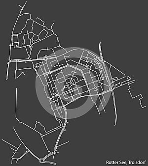 Street roads map of the ROTTER SEE DISTRICT, TROISDORF