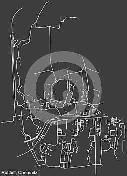 Street roads map of the ROTTLUFF DISTRICT, CHEMNITZ