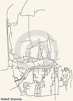 Street roads map of the ROTTLUFF DISTRICT, CHEMNITZ
