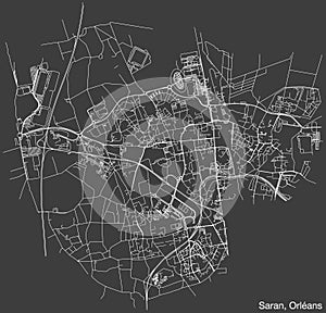 Street roads map of the SARAN NEIGHBOURHOOD, ORLÉANS