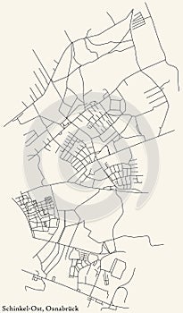 Street roads map of the SCHINKEL-OST DISTRICT, OSNABRÃœCK
