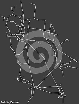 Street roads map of the SOLLNITZ BOROUGH, DESSAU