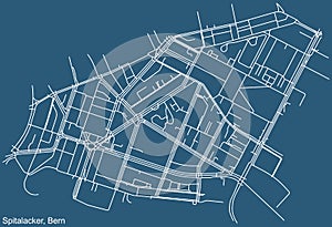 Street roads map of the Spitalacker Quarter of Bern, Switzerland