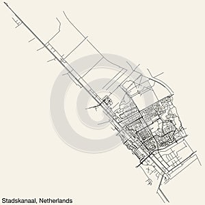 Street roads map of STADSKANAAL, NETHERLANDS