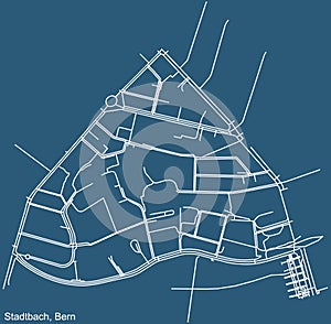 Street roads map of the Stadtbach Quarter of Bern, Switzerland