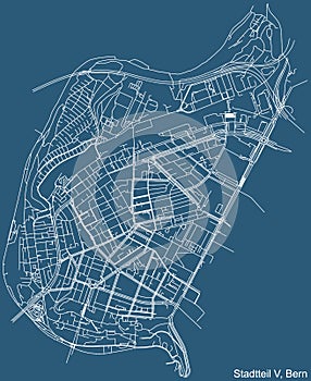 Street roads map of the Stadtteil V Breitenrain-Lorraine District of Bern, Switzerland