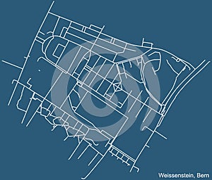 Street roads map of the Weissenstein Quarter of Bern, Switzerland