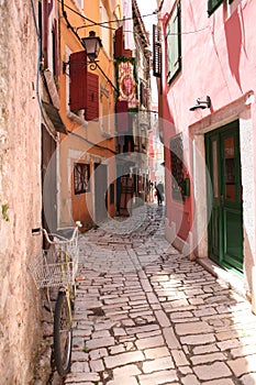 Street of Rovinj, Croatia photo