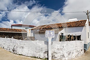 Street Rua do Castelo in Mosteiros on Sao Miguel Island