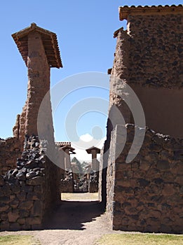 Street in the ruins of the city of Raqchi