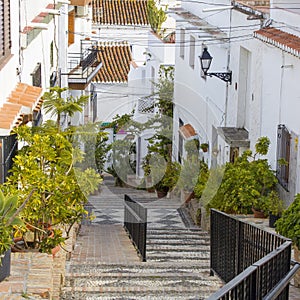 Street in Salobrena in Andalusia