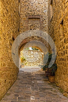 Street in San Quirico d`Orcia