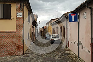 A street in Santarcangelo di Romagna, Italy