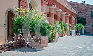 Street in Santarcangelo di Romagna Italy