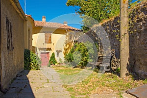 Street in Scansano in Tuscany, Italy