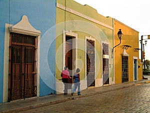 Street scene in Campeche, Mexico photo