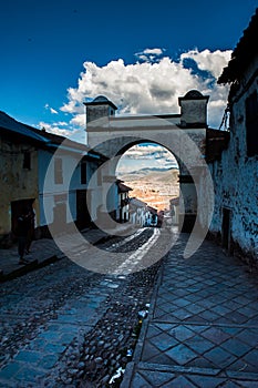 Street scene of Cusco, Peru