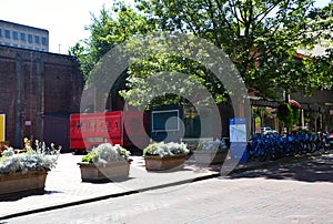 Street Scene in Downtown Eugene in Summer, Oregon