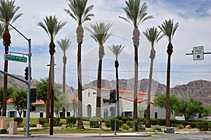 Street Scene in Downtown La Quinta in the Southern Desert, California photo