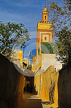 Street scene the medina of Fez, Morocco.