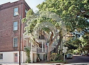 Street Scene in the Old Town of Savannah, Georgia