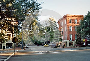 Street Scene in the Old Town of Savannah, Georgia